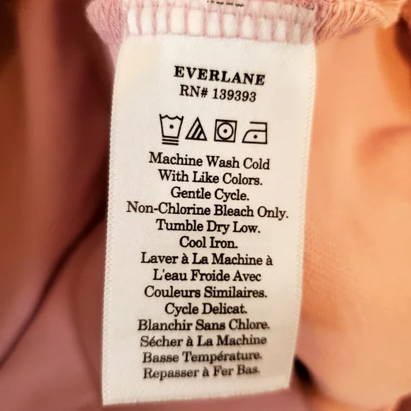 Everlane Mauve Polo Shirt Collar Organic Cotton Size Small Women NWT - Picture 8 of 9